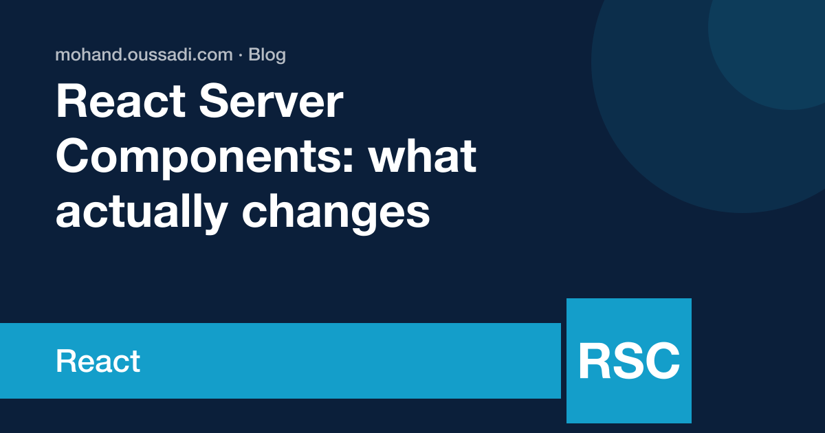 React Server Components: what actually changes